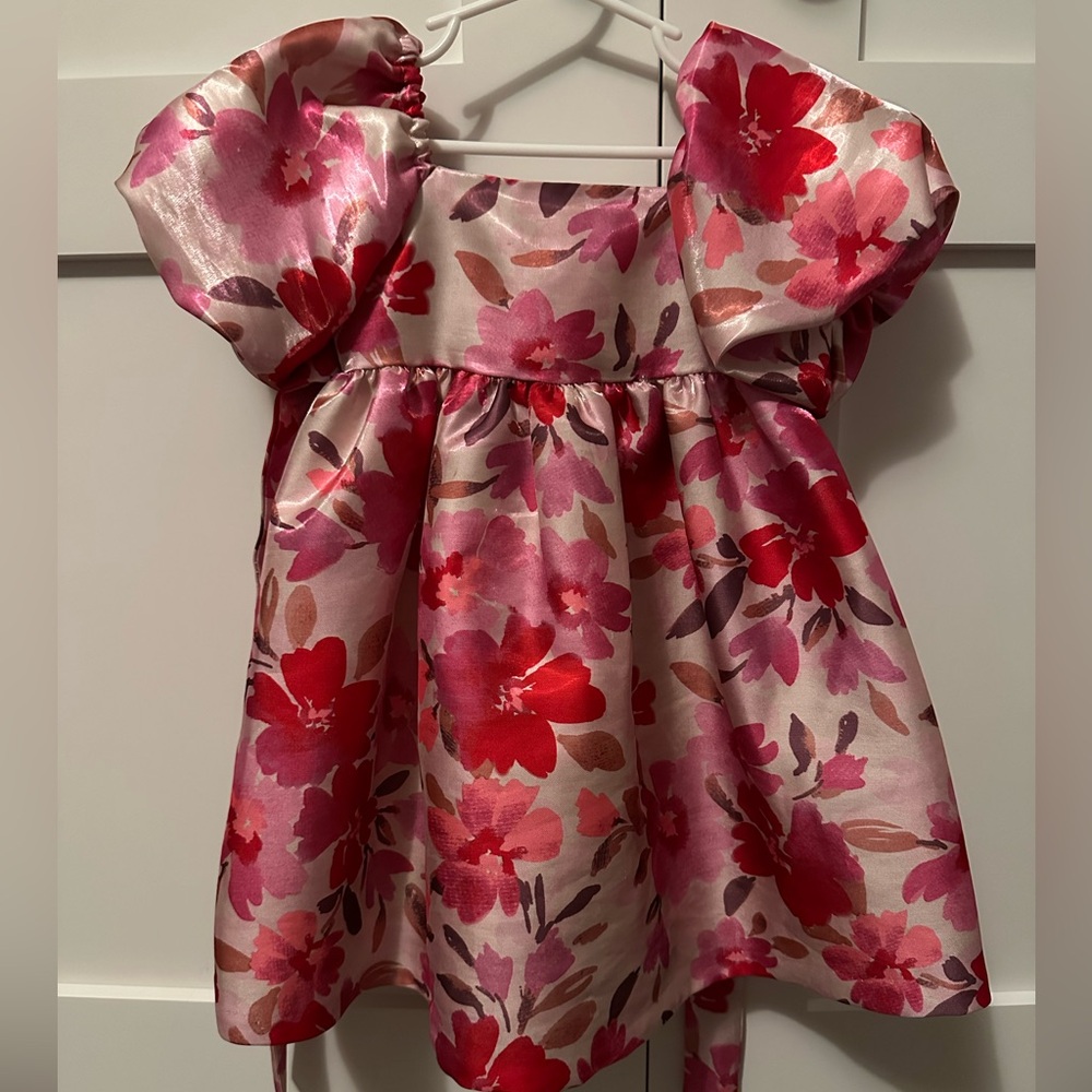 Floral Pink and Red Dress